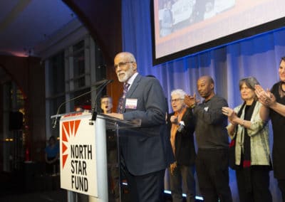 Members of Release Aging People in Prison accepting their award at the 2019 North Star Fund gala