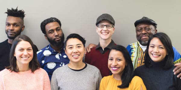 Six members of New York City Community Funding Committee with two staffers