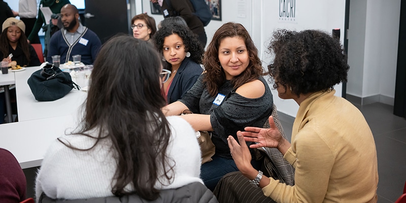 Six members of New York City Community Funding Committee with two staffers